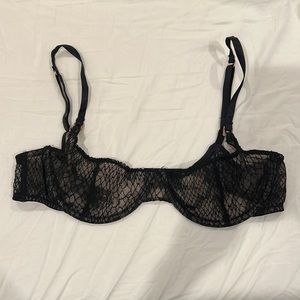 Fleur du Mal Snakeprint Lace Demi Bra